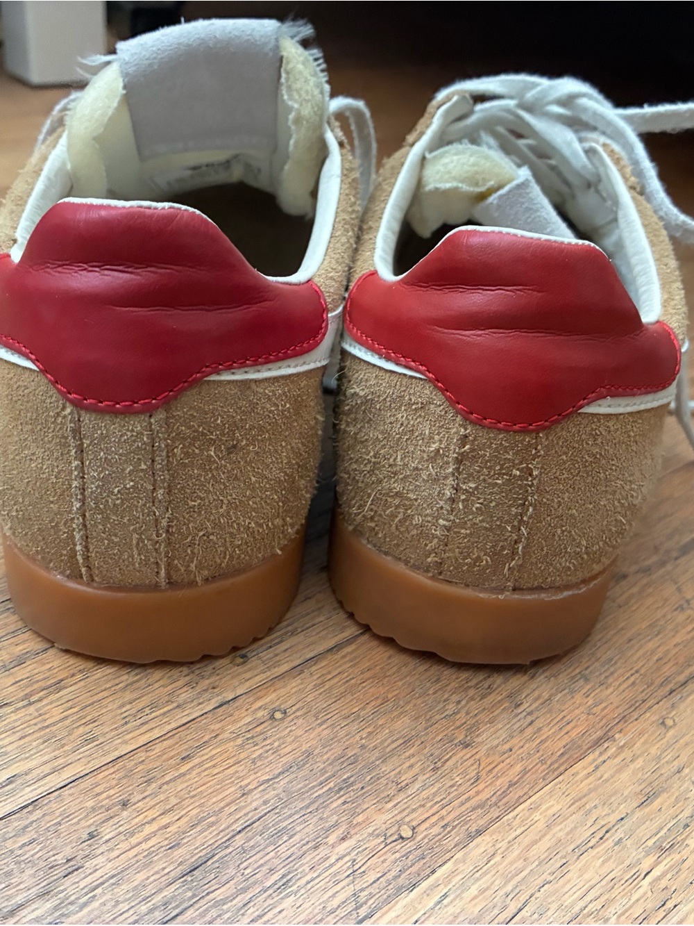 Gola Tan Suede Sneakers with White Accents - Picture 5 of 6